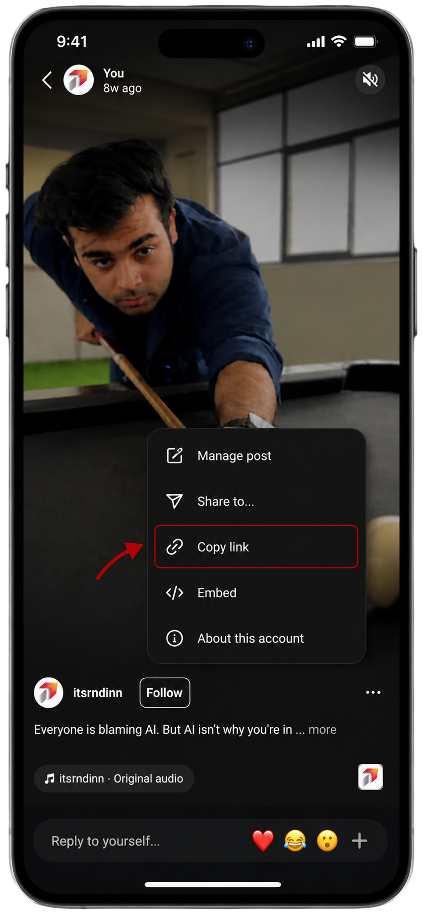 Step 1: Copy the Instagram link